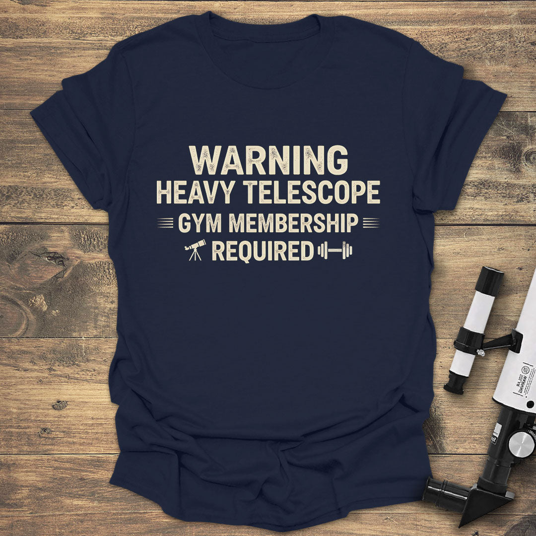 Telescope Warning Alert - Navy T-Shirt