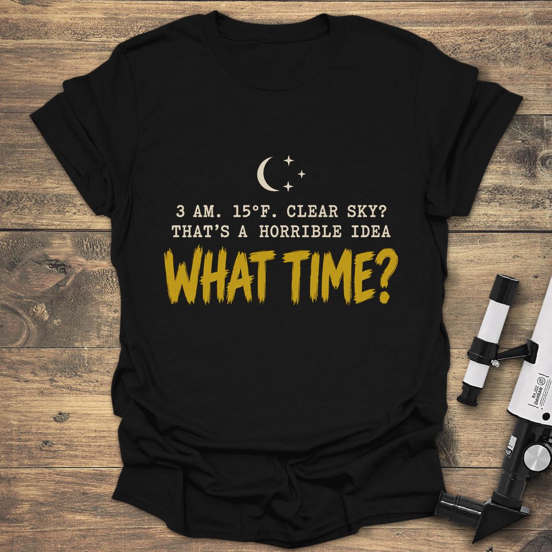 What Time Clear Sky - Black t-shirt