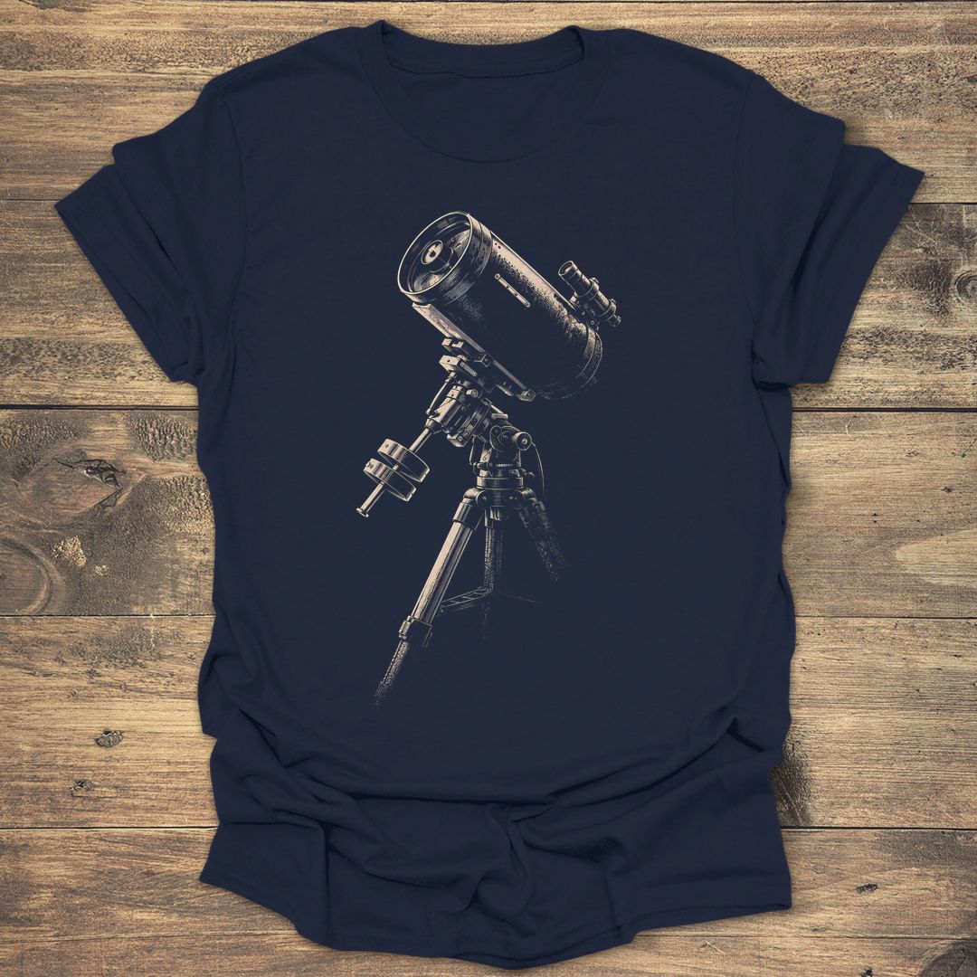 Sketched Equatorial Telescope - Navy t-shirt
