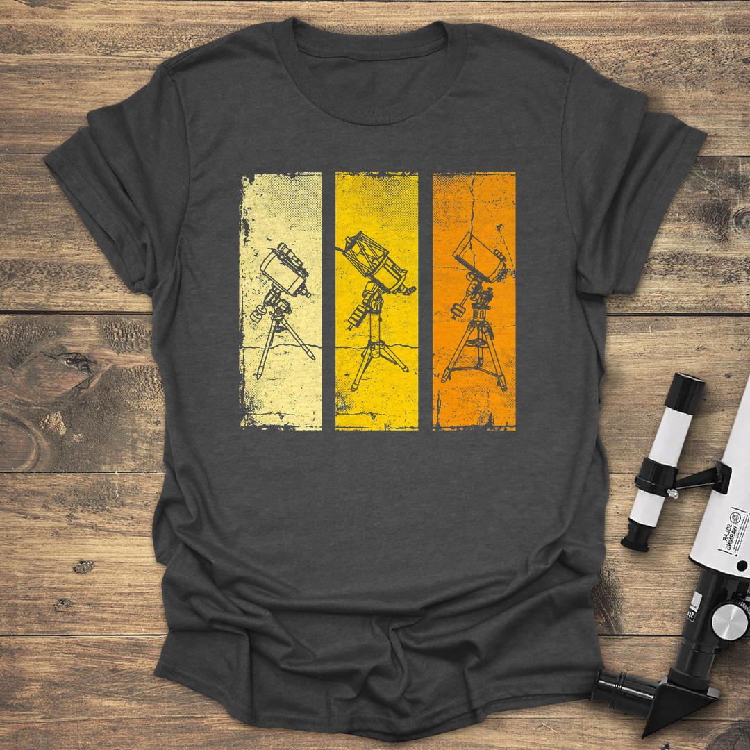 Retro Telescope Trio - Dark heather T-Shirt