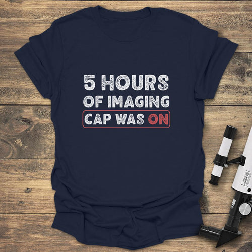 5 Hours Of Imaging Cap Was On - Navy T-Shirt