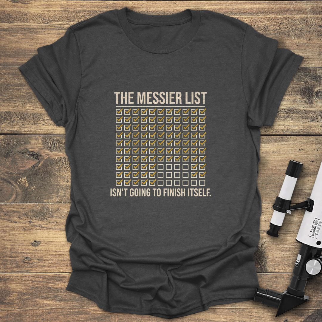 The Messier List Checklist - Dark Heather t-shirt