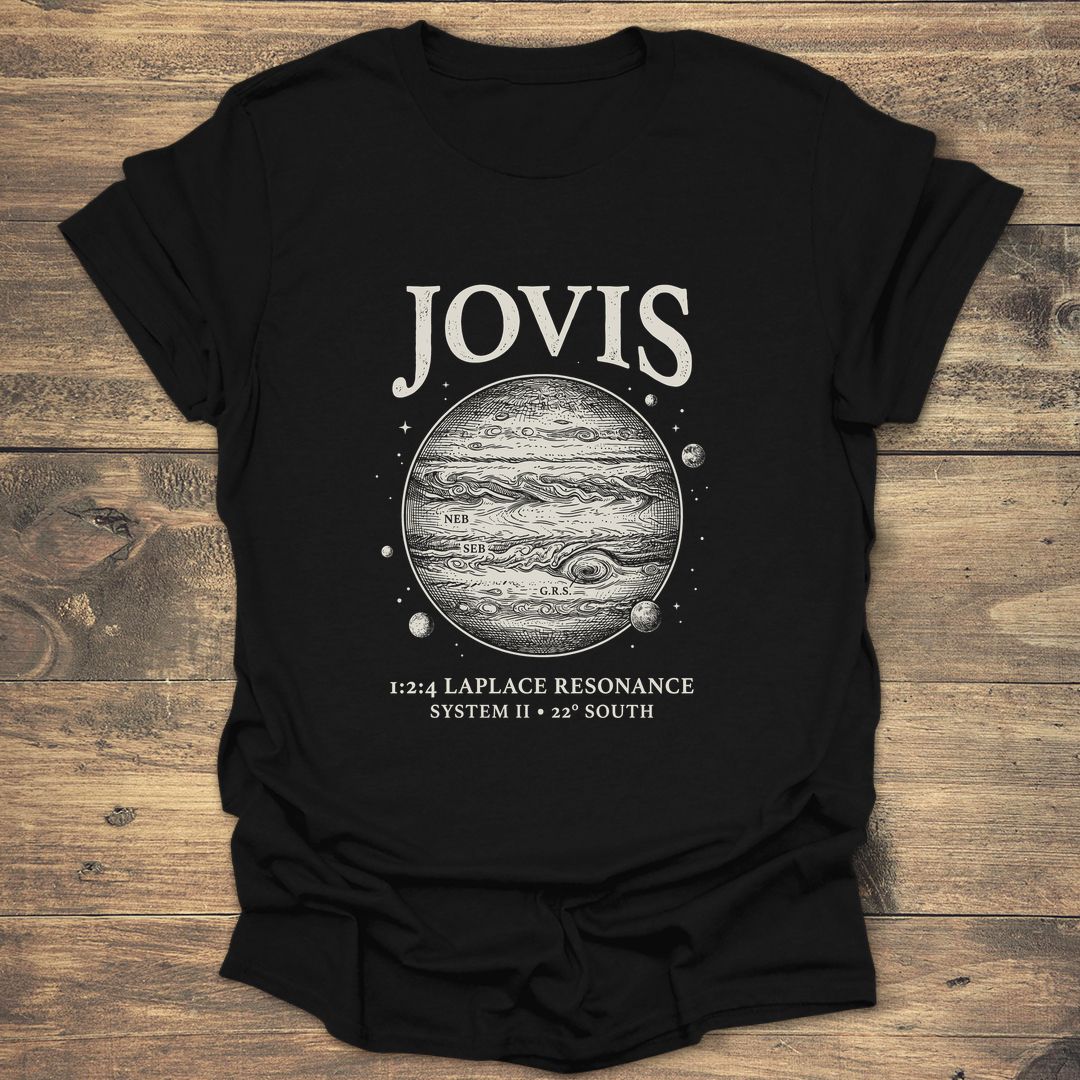 Jovis Jupiter Laplace Resonance - Black T-Shirt