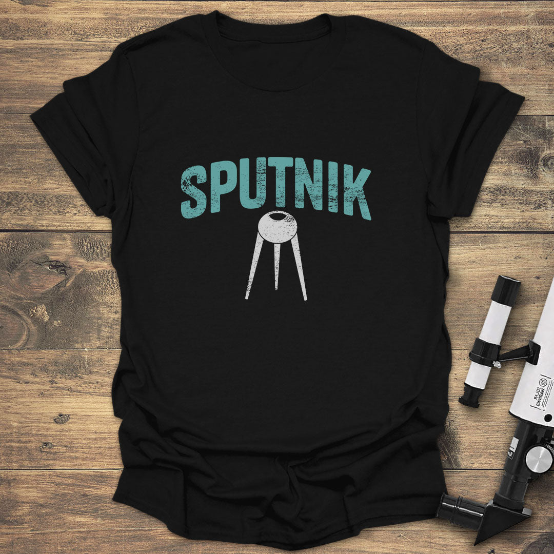 Space Spunik - Black T-Shirt