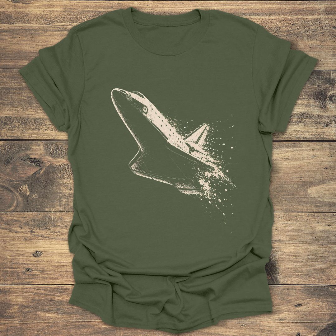 Space Shuttle Dispersion - Military Green t-shirt