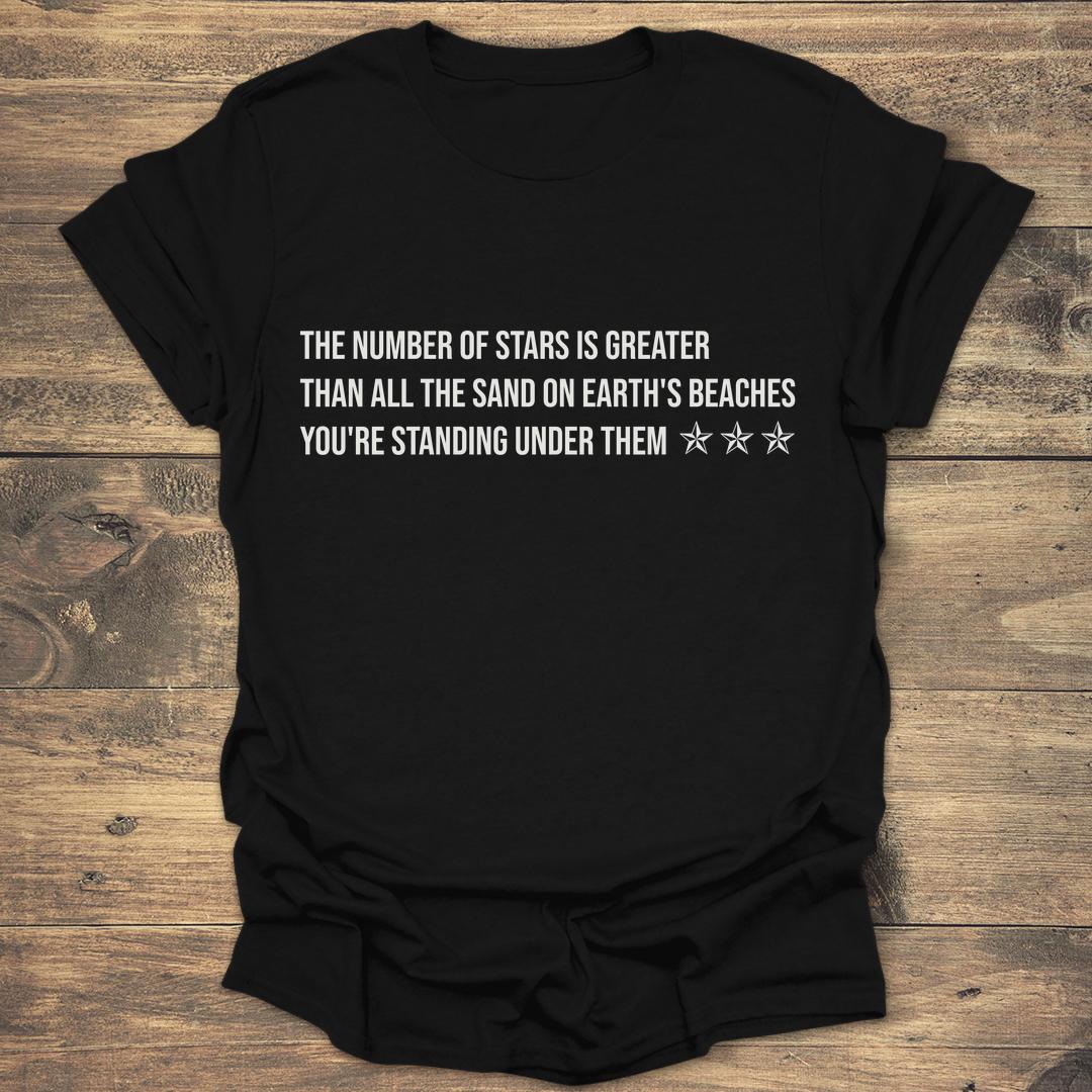 Number of Stars Greater Than - Black T-Shirt