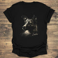 Laika Space Dog Artistic Portrait - Black T-Shirt