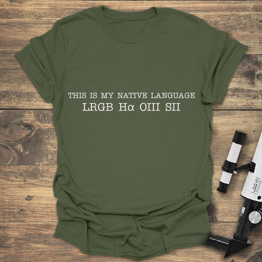 Native Language Narrowband - Military Green T-Shirt