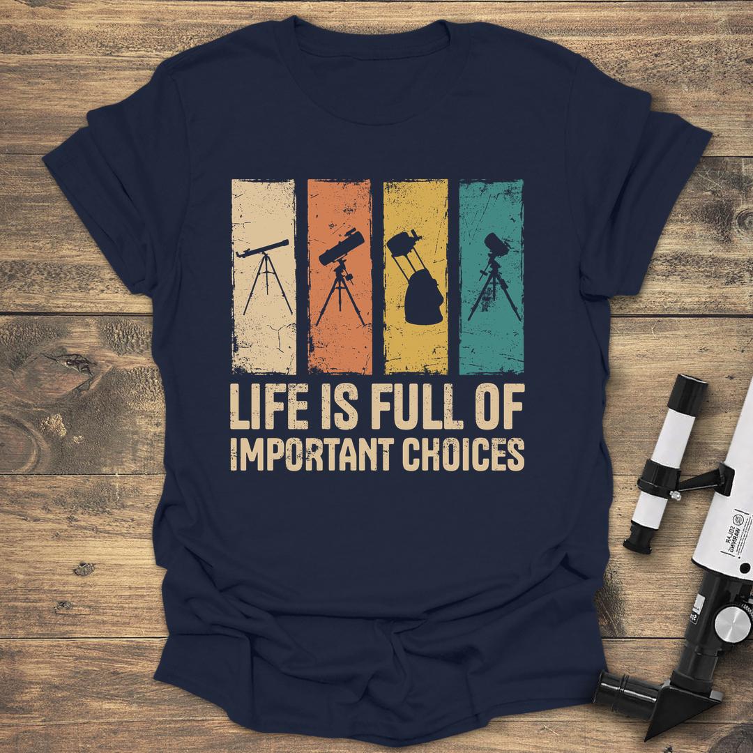 Telescope Choices - Navy T-Shirt