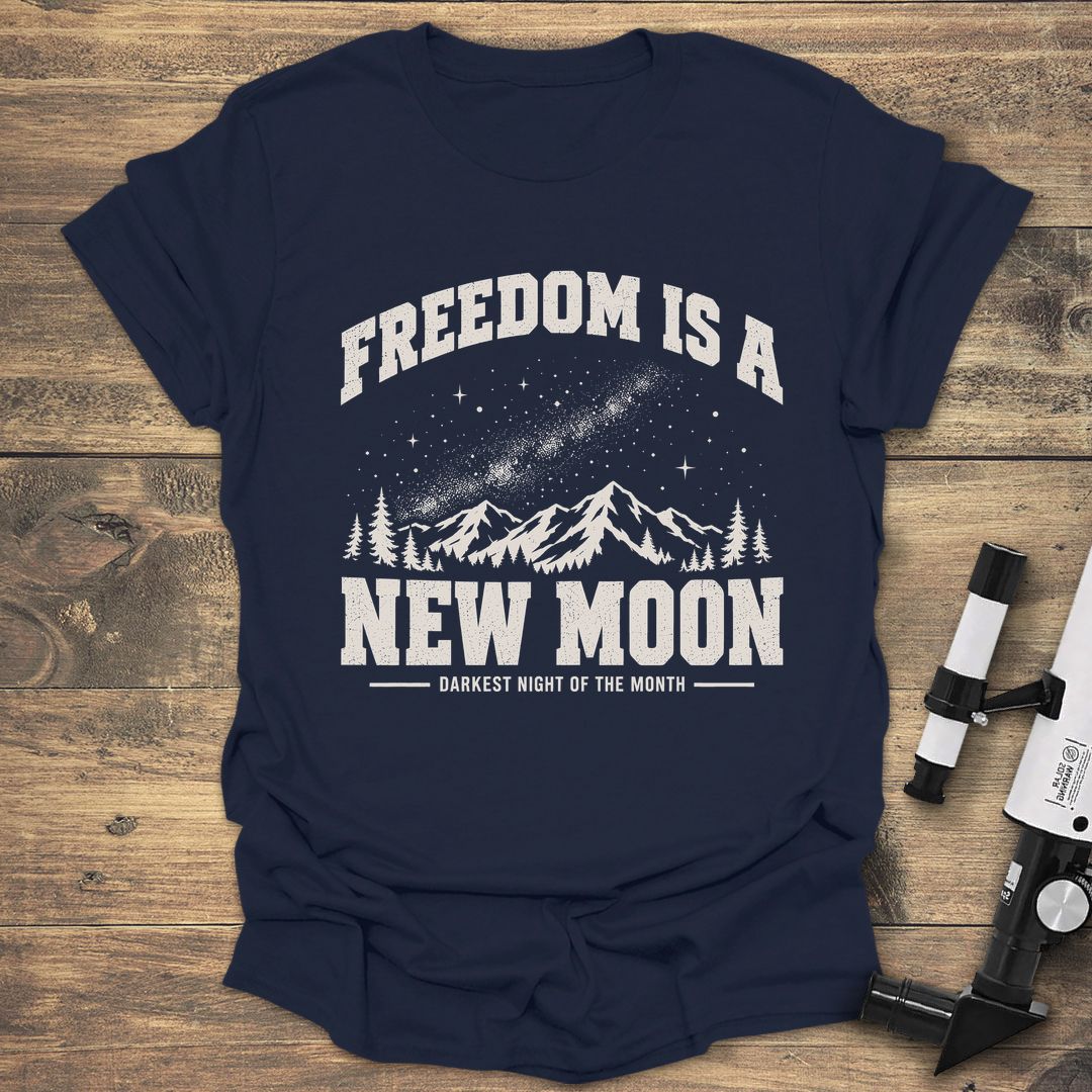 Freedom Is A New Moon - Navy t-shirt