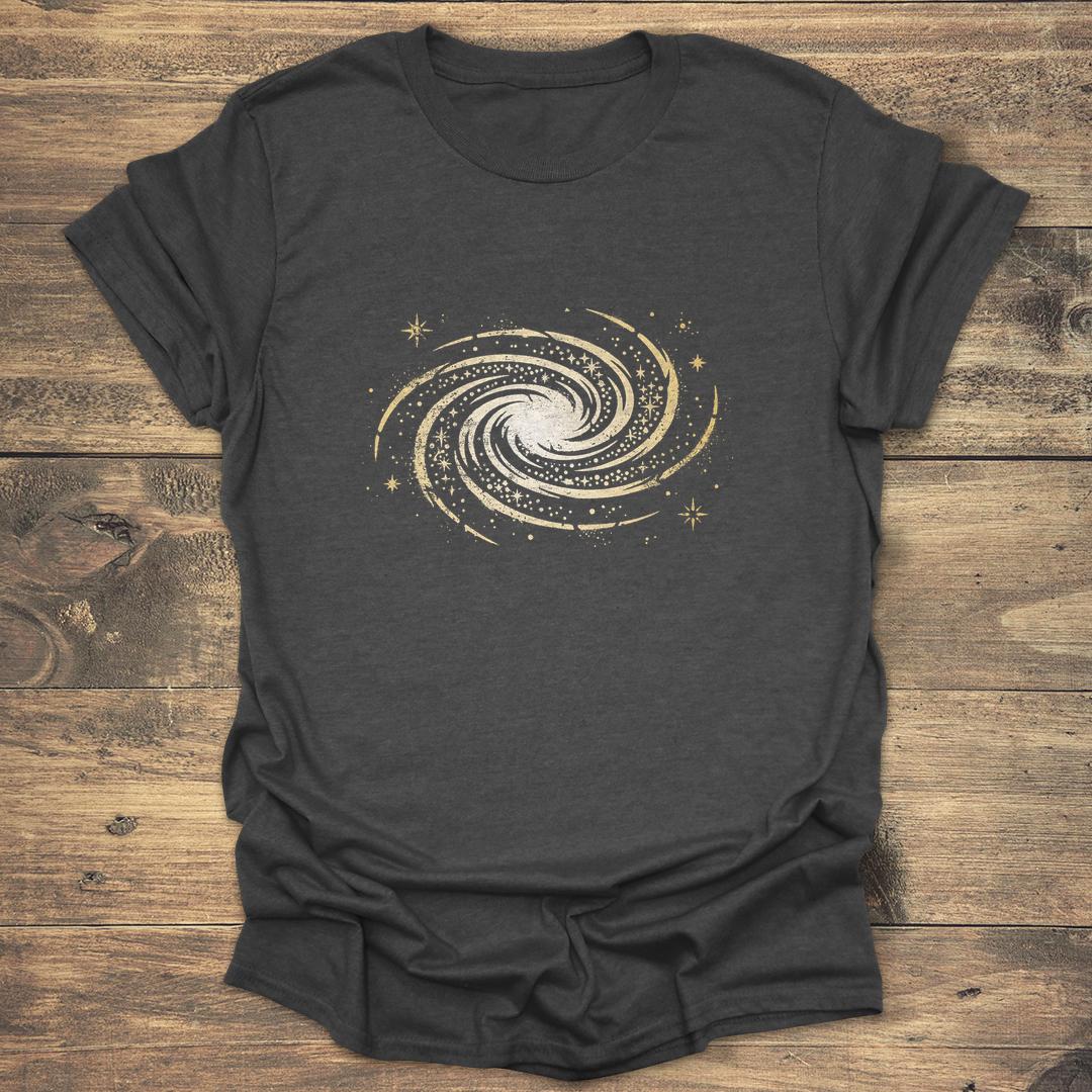 Distressed Spiral Galaxy - Dark heather T-Shirt