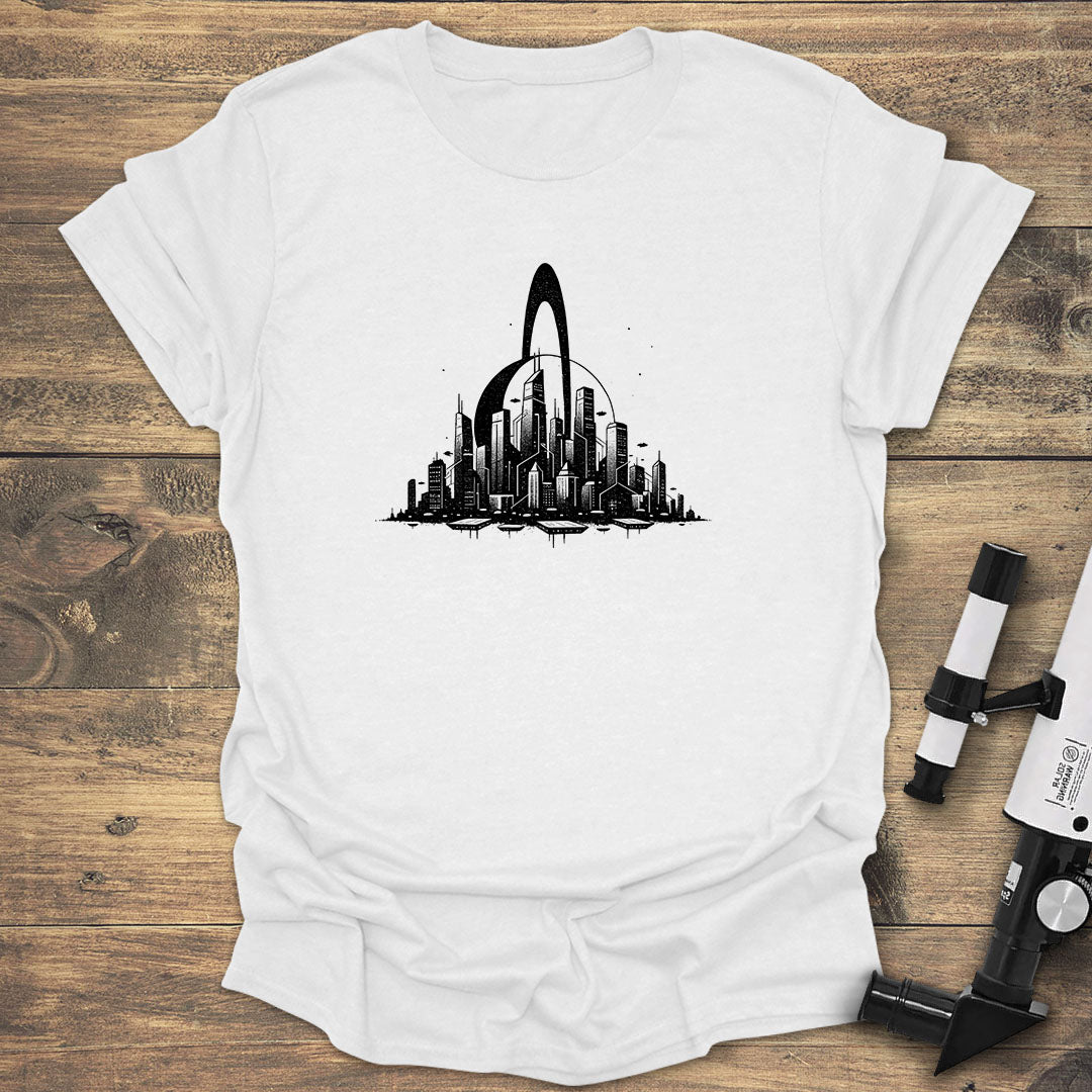 Saturns City View - White T-Shirt