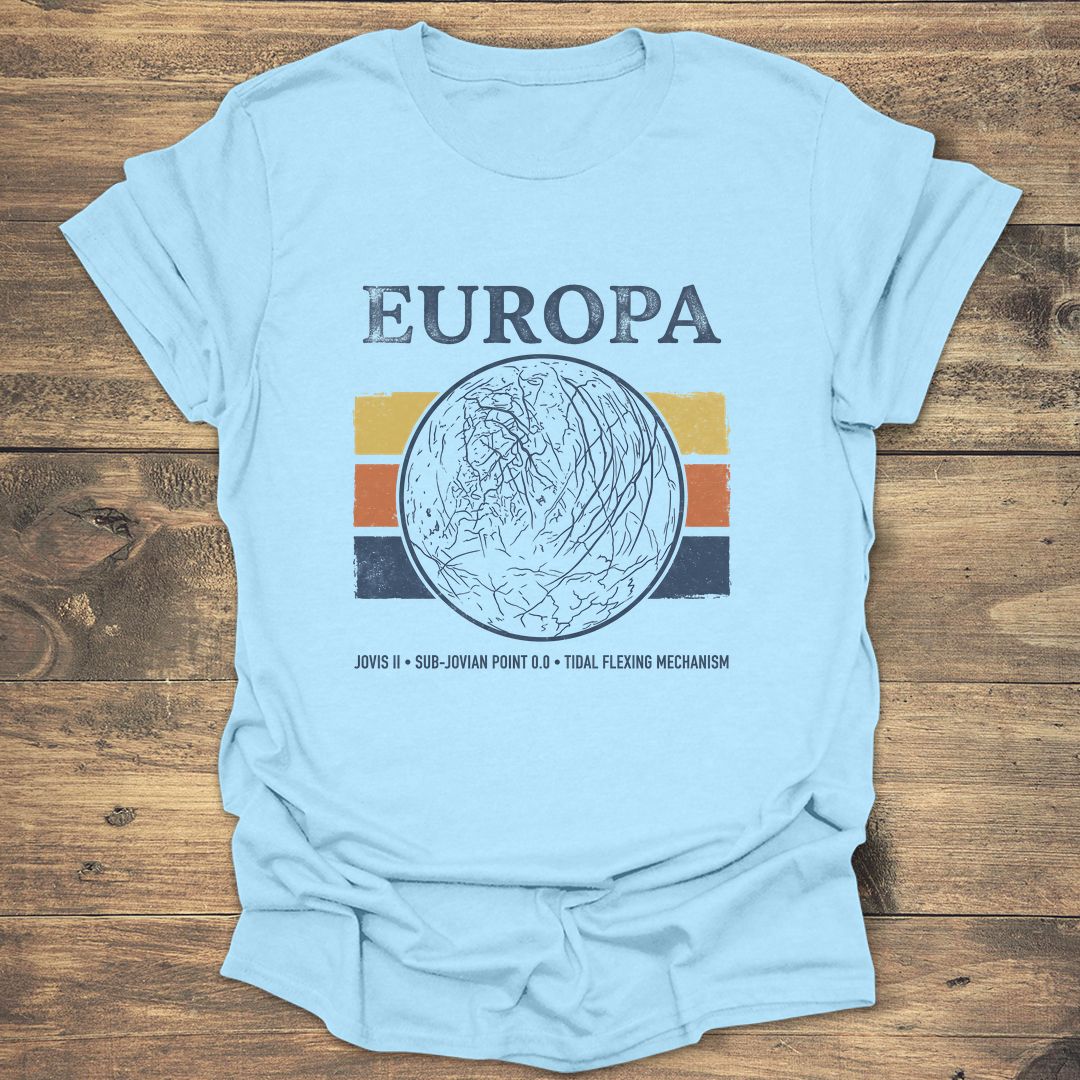 Europa Jovis II Jupiter Moon - Light Blue T-Shirt