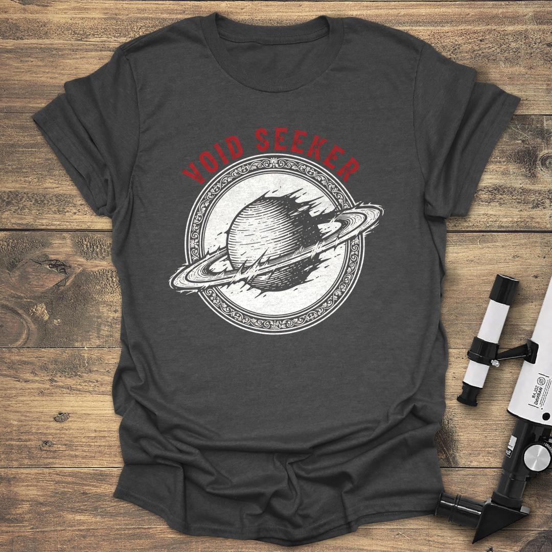 Void Seeker Dark Aesthetic Saturn - Dark heather T-Shirt