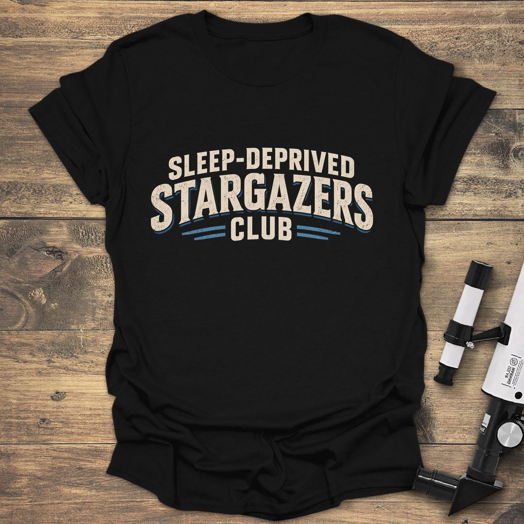Sleep-Deprived Stargazers Club - Black t-shirt