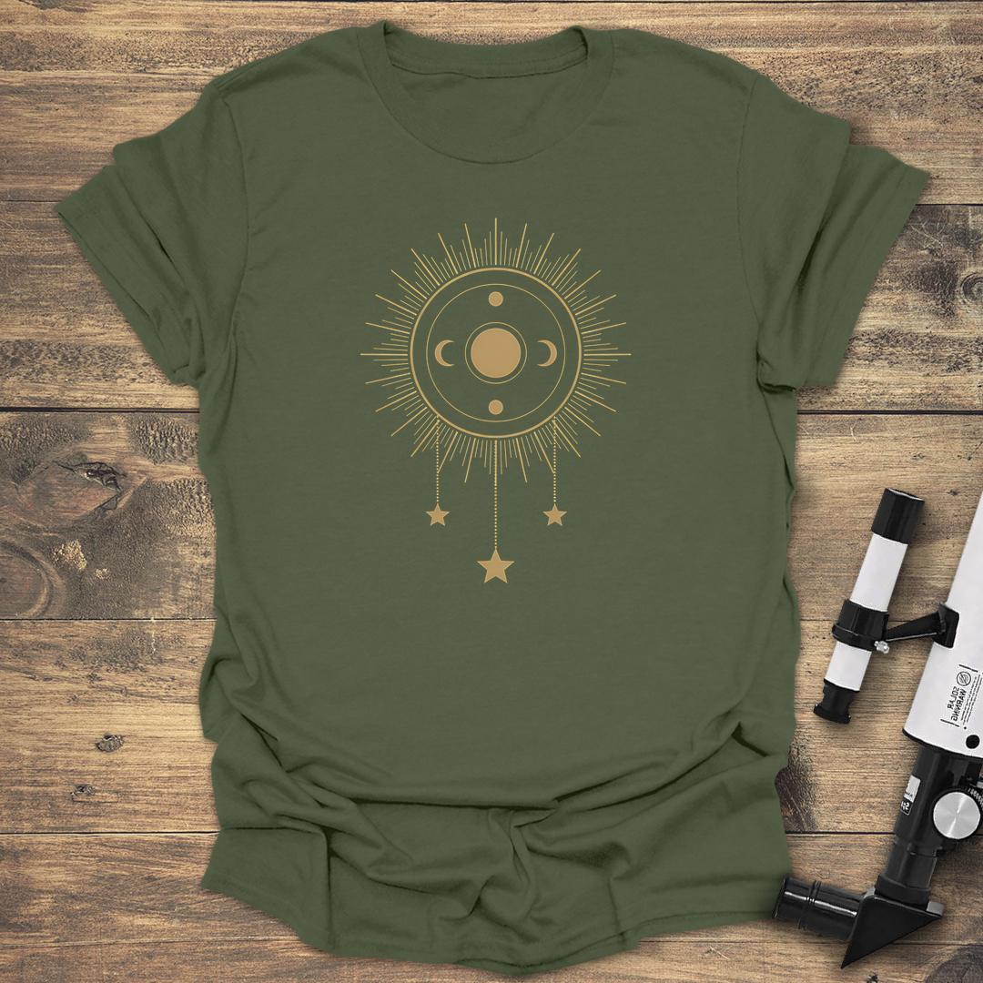 Astronomy Geometric Design - Military Green T-Shirt