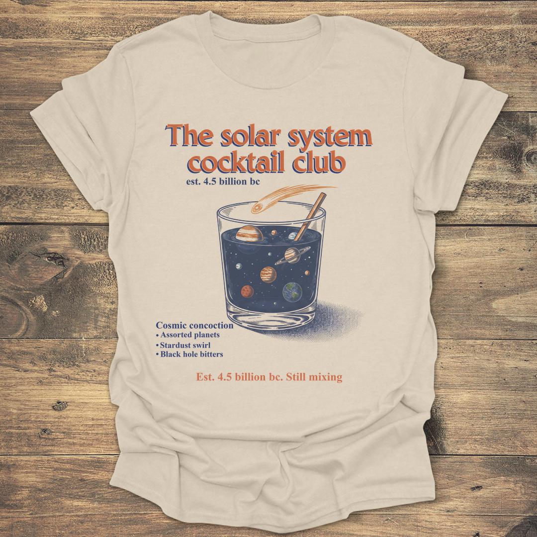 The Solar System Cocktail Club - Natural T-Shirt
