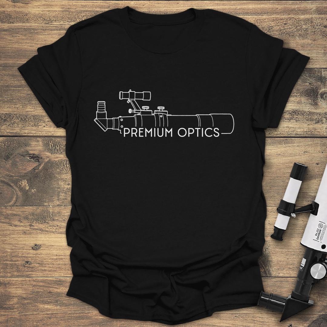 Premium Optics Refractor Telescope - Black T-Shirt