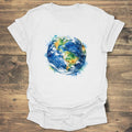 Watercolor Earth - White T-Shirt
