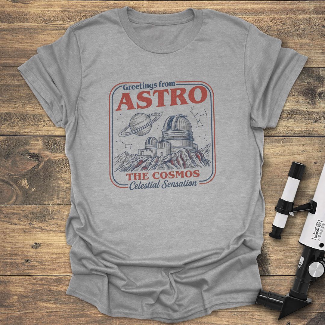 Greetings From Astro Cosmos - Sport Grey t-shirt
