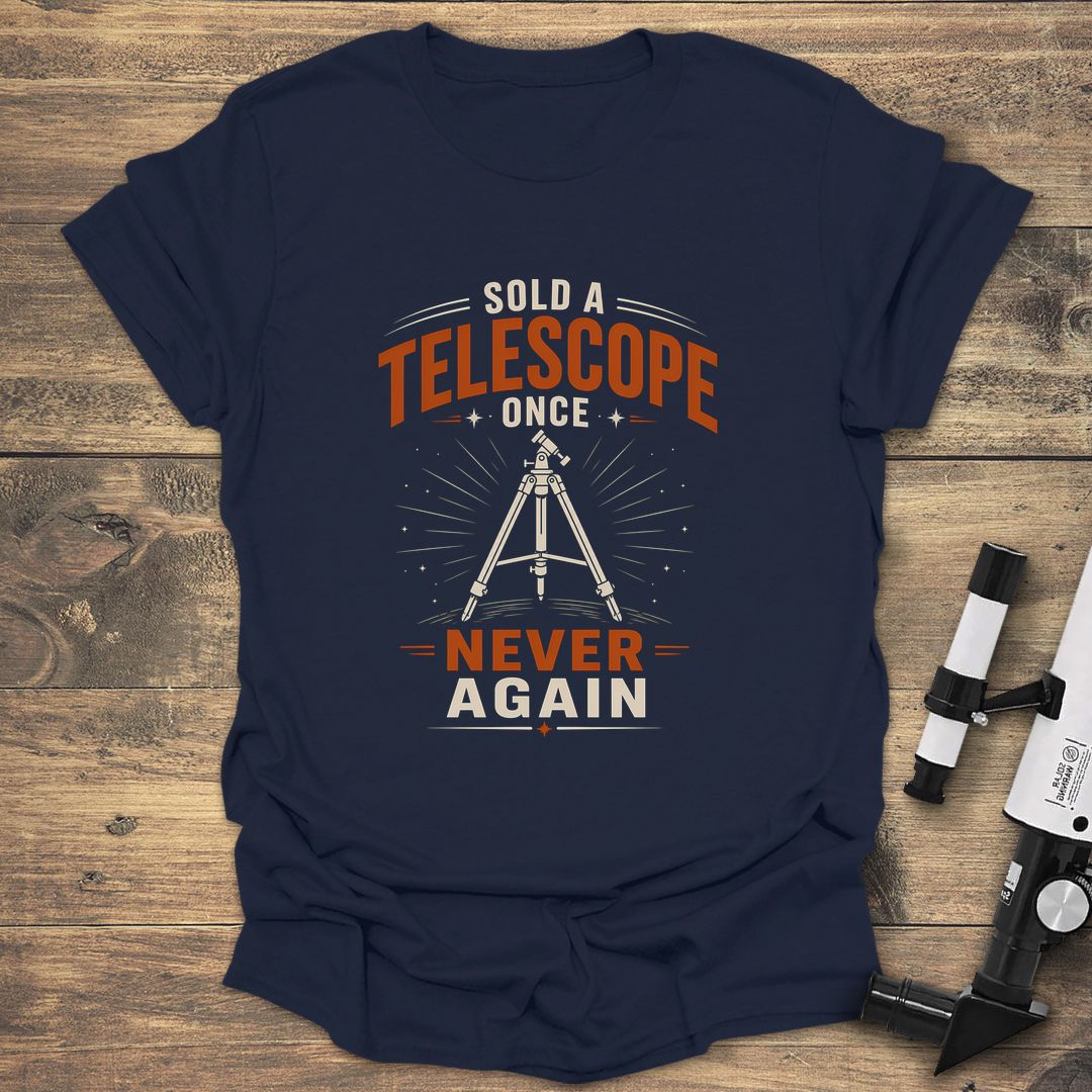 Sold A Telescope Once - Navy t-shirt