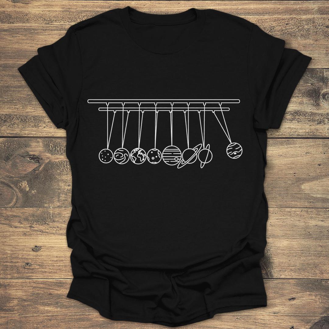 Newton's Solar Cradle - Black T-Shirt
