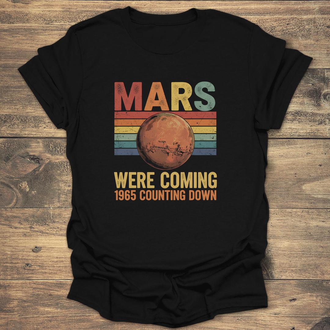 Mars We're Coming - Black T-Shirt