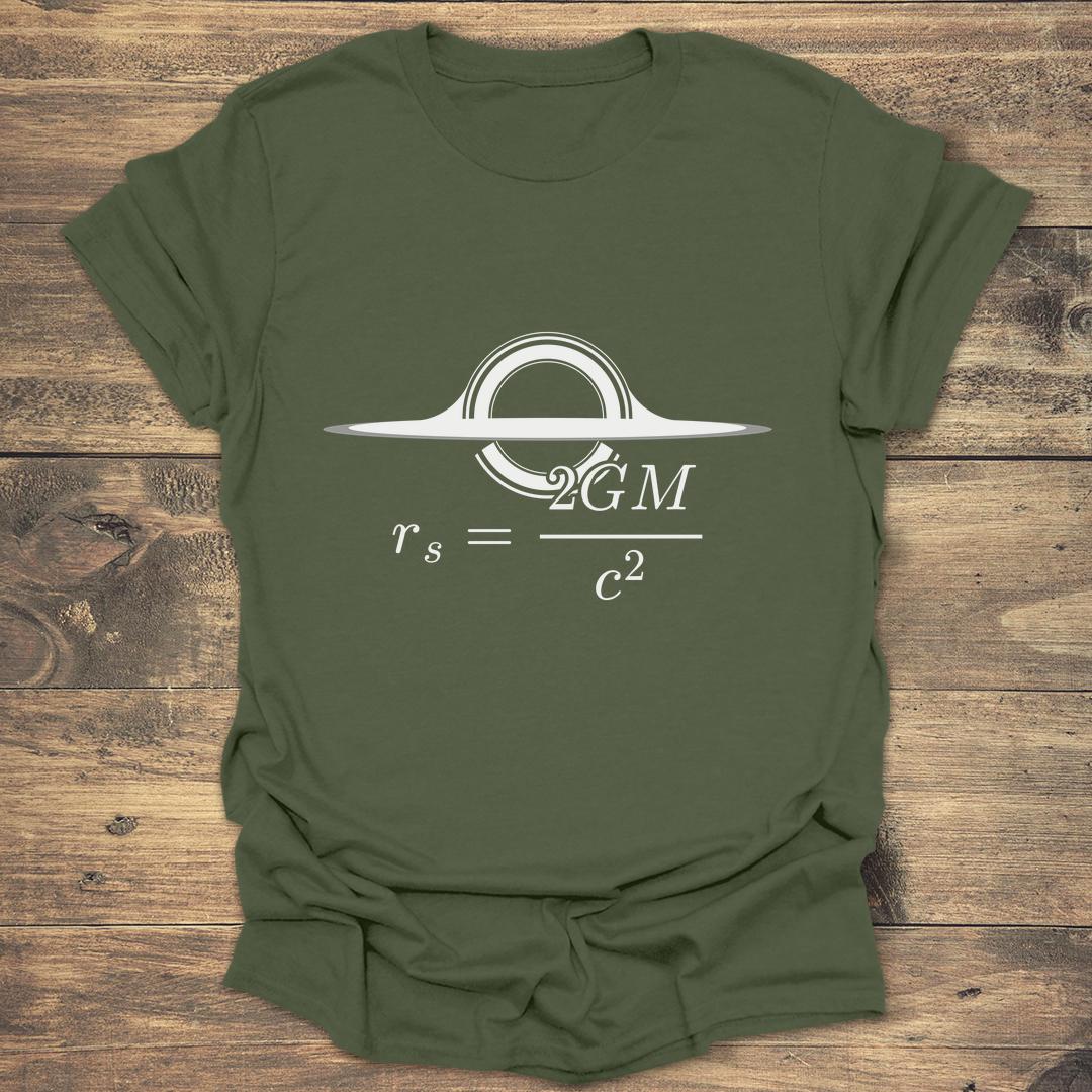 Schwarzschild Radius Equation Black Hole - Military Green T-Shirt