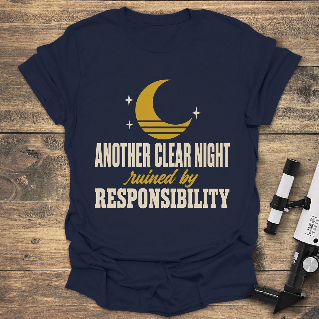 Clear Night Ruined - Navy t-shirt