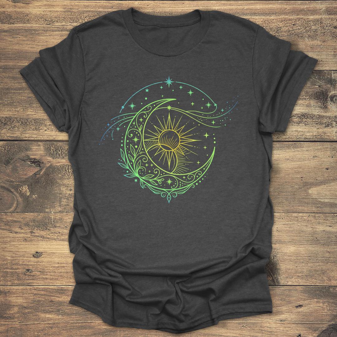 Botanical Celestial Moon - Dark heather T-Shirt