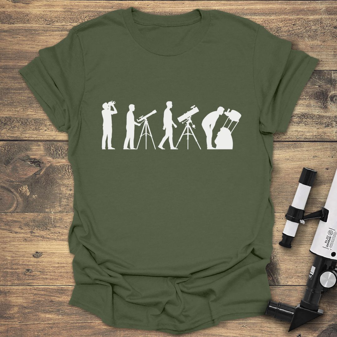Evolution of an Astronomer - Military Green t-shirt
