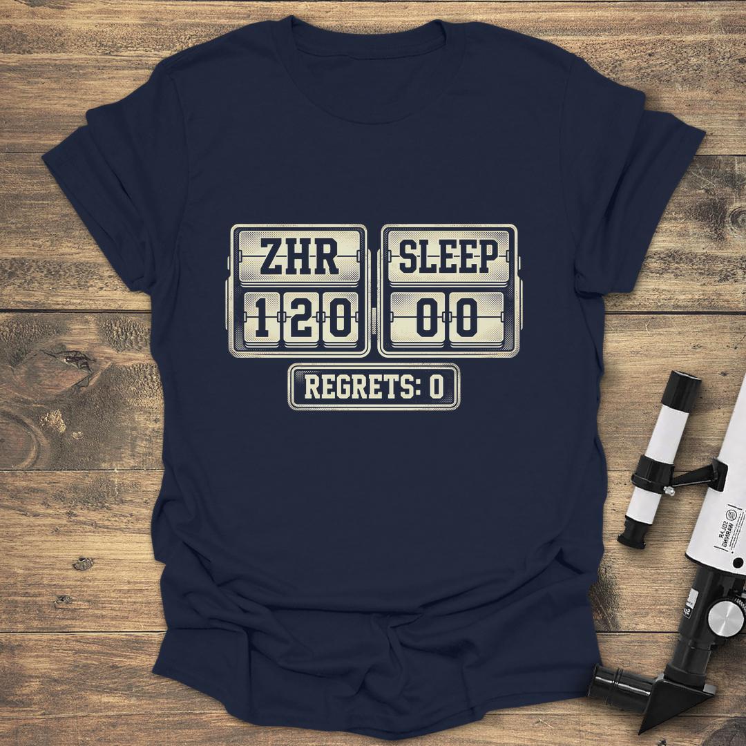 ZHR Scoreboard Meteor Shower - Navy T-Shirt
