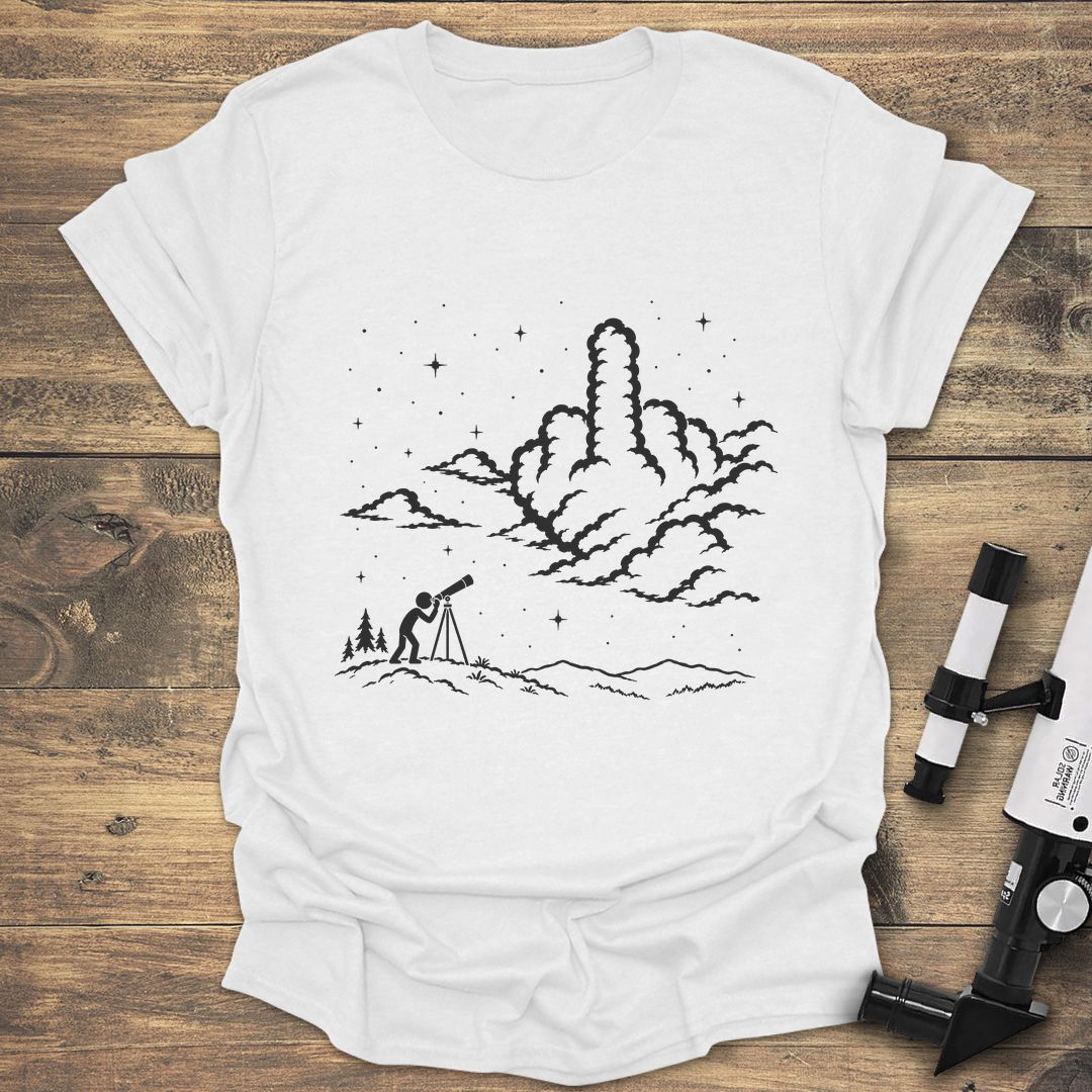 Cloudy Night Rude Awakening - White t-shirt