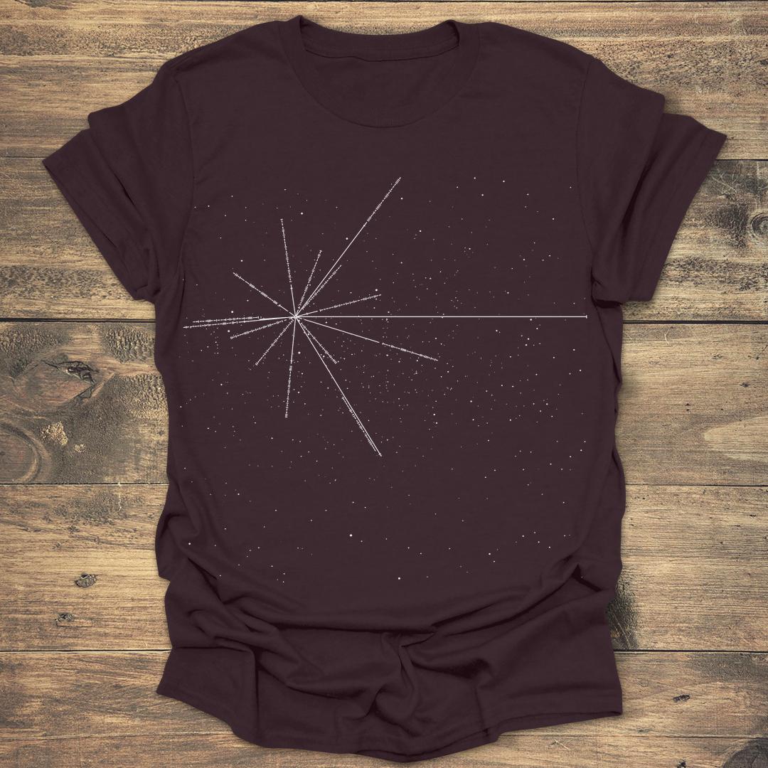 Pulsar Map Starfield - Dark Chocolate T-Shirt