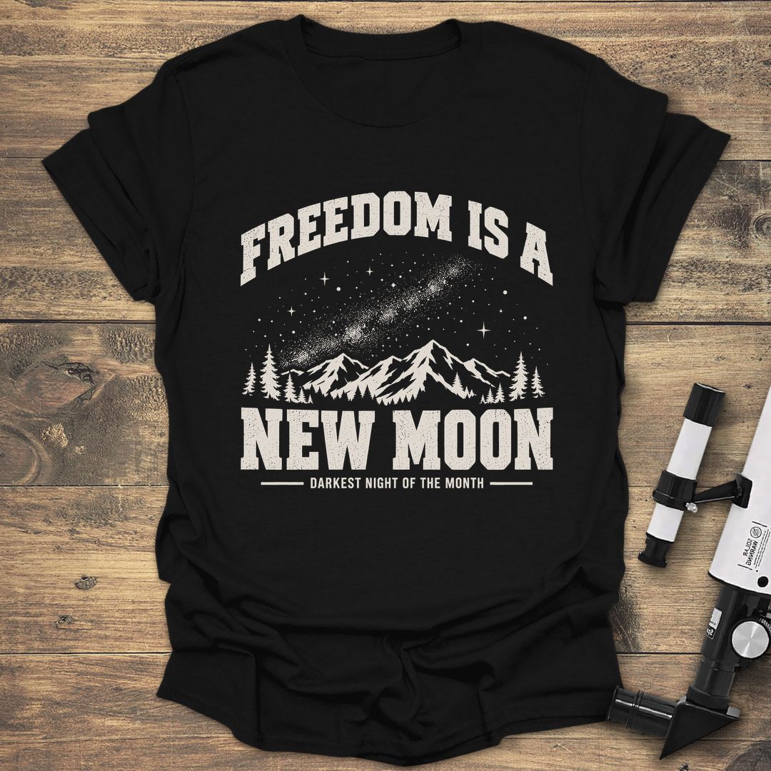 Freedom Is A New Moon - Black t-shirt