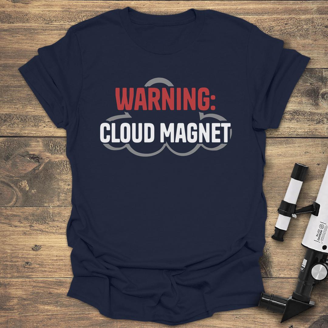 Warning Cloud Magnet - Navy T-Shirt