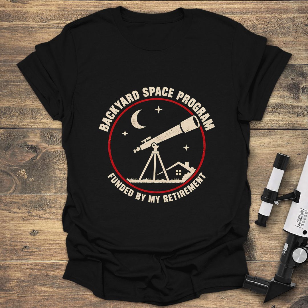 Backyard Space Program - Black t-shirt