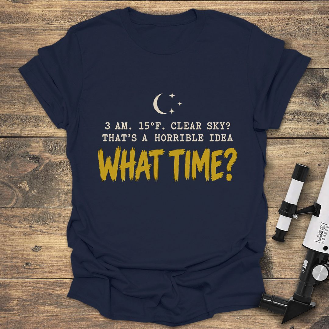 What Time Clear Sky - Navy t-shirt