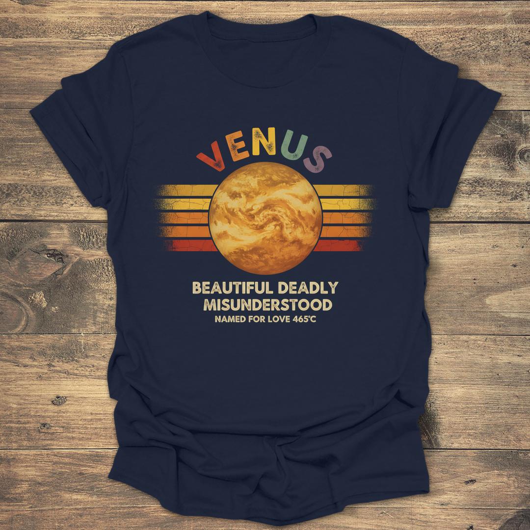 Venus Beautiful Deadly Misunderstood - Navy T-Shirt