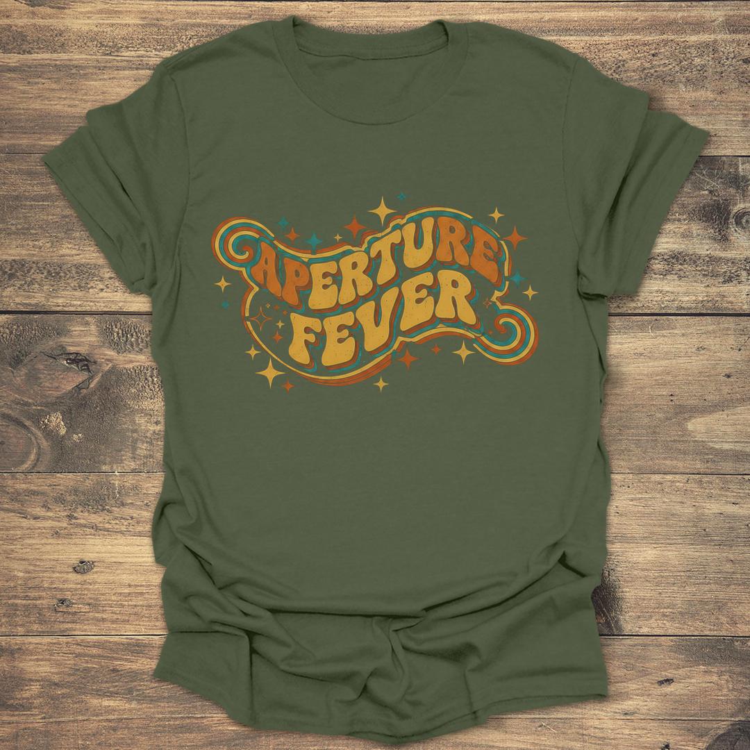 Aperture Fever Retro 70s - Military Green T-Shirt