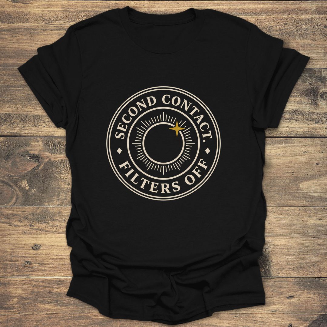 Second Contact Filters Off - Black T-Shirt