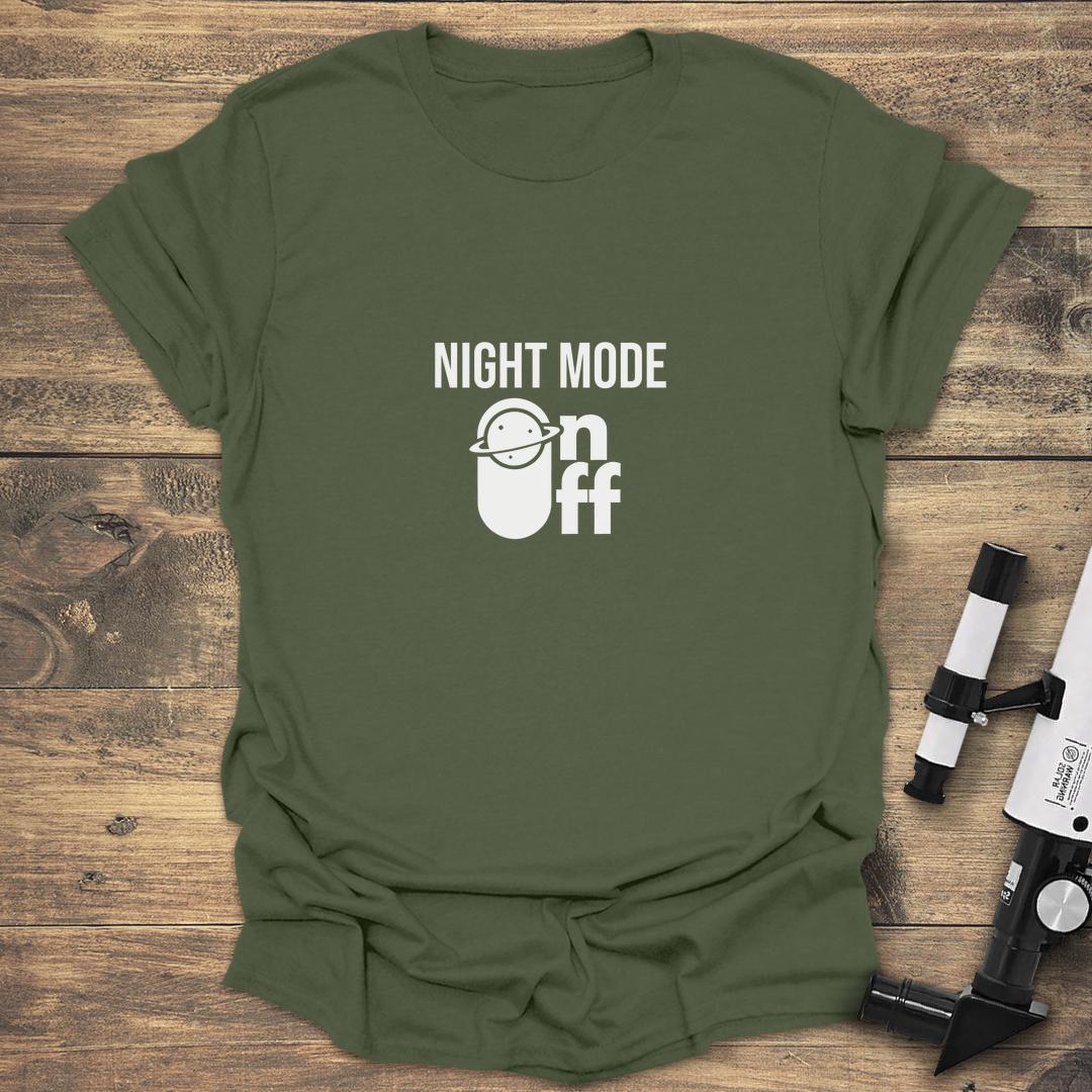 Night Mode On - Military Green T-Shirt