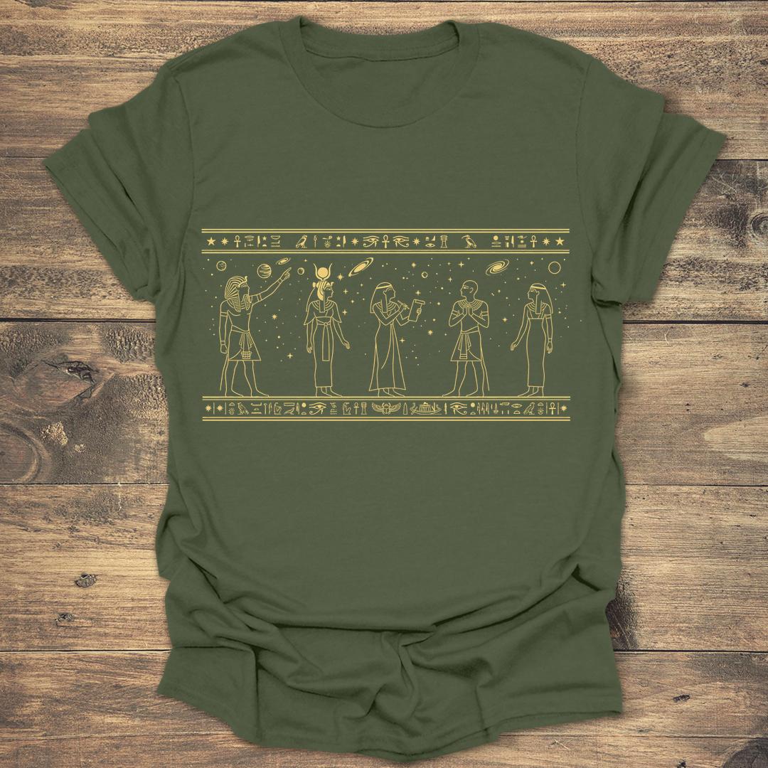 Ancient Egyptian Astronomy - Military Green T-Shirt