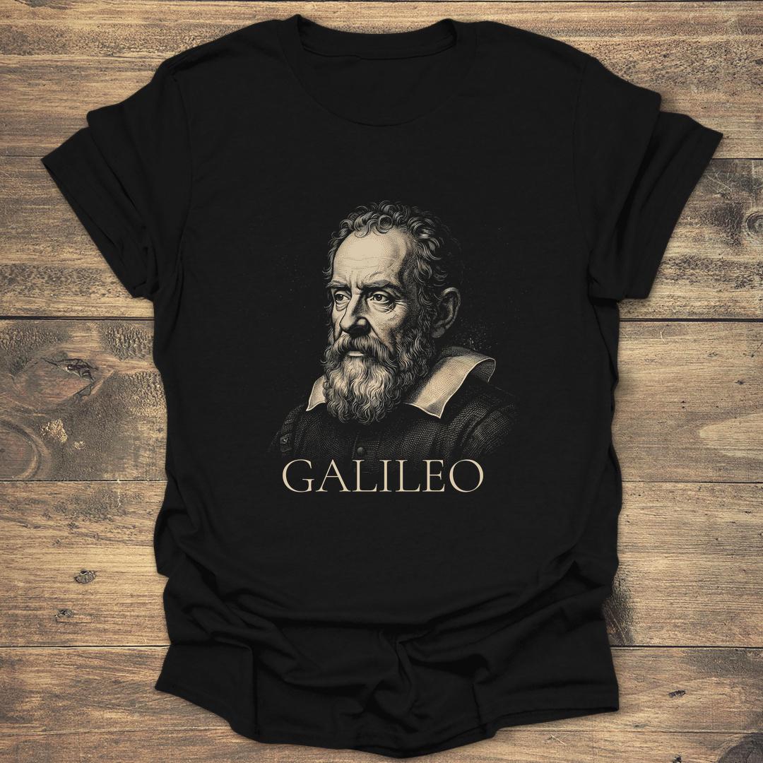 Galileo Galilei Vintage Portrait - Black T-Shirt