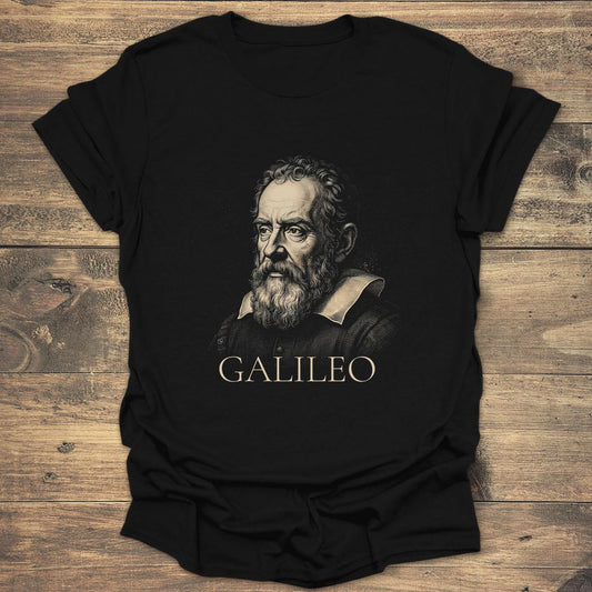 Galileo Galilei Vintage Portrait - Black T-Shirt