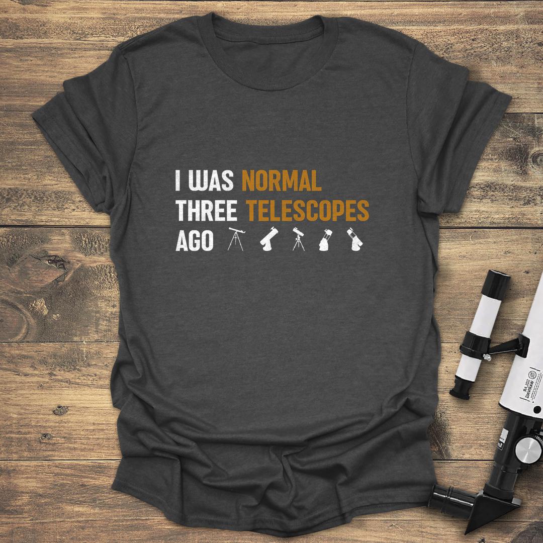 I Was Normal Three Telescopes - Dark heather T-Shirt