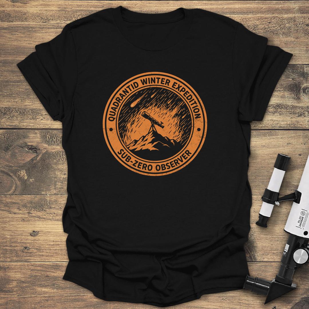 Quadrantid Winter Expedition - Black T-Shirt