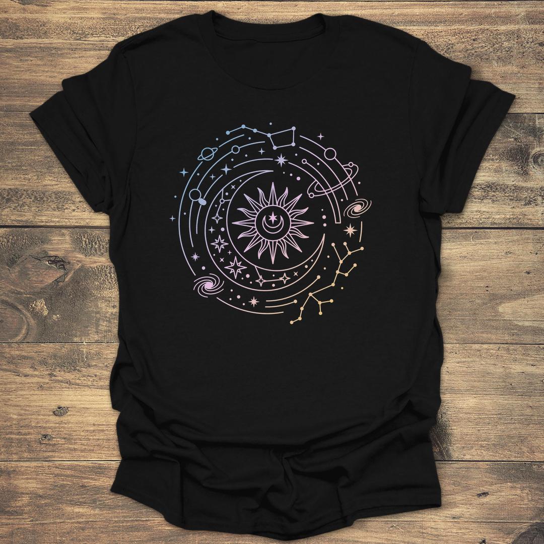Sunset Gradient - Black T-Shirt
