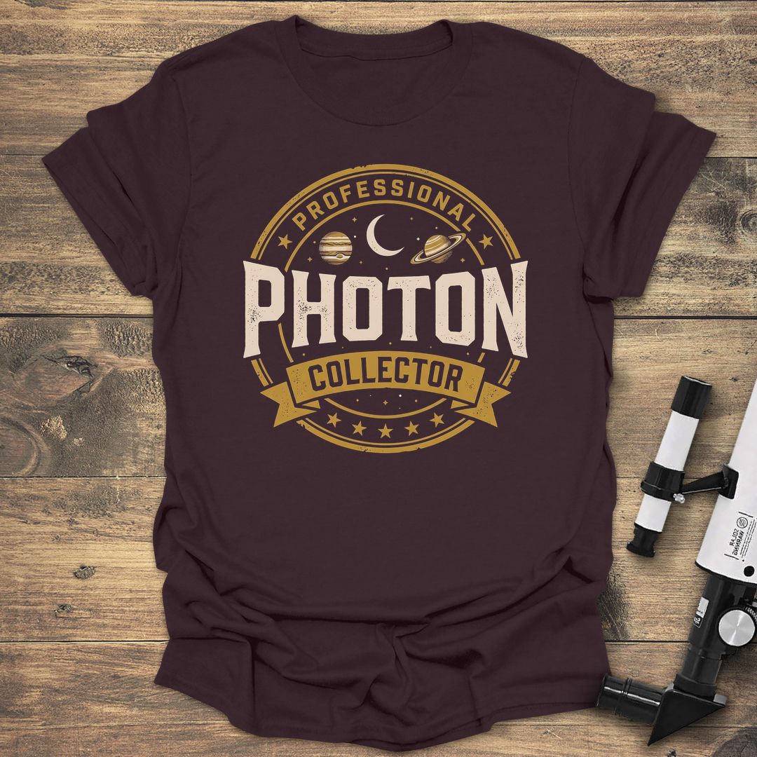 Professional Photon Collector - Dark Chocolate t-shirt