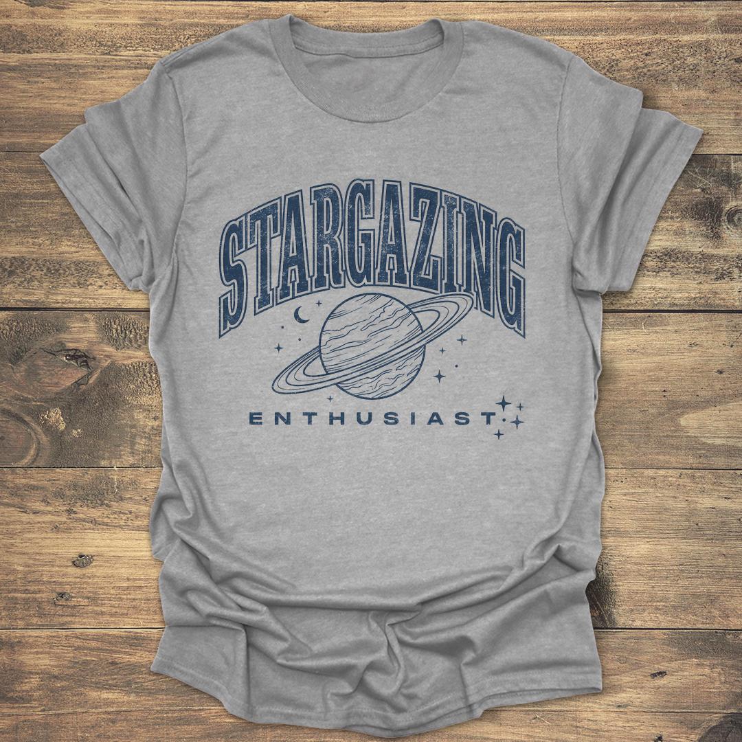 Stargazing Enthusiast Saturn - Sport Grey T-Shirt